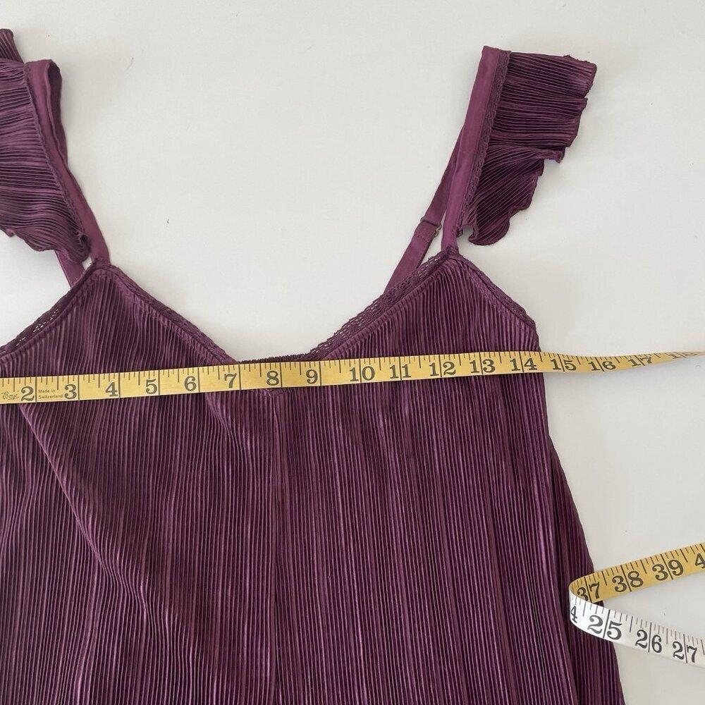 Anthropologie Floreat Willow Sleep Pajamas Pleated Cami Jumpsuit Sz XS - Picture 7 of 10